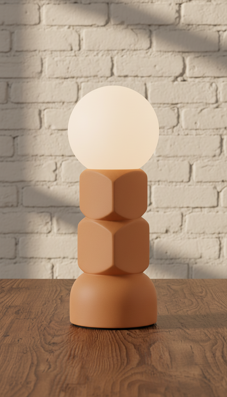 Soft Terracotta Accent Lamp in a new setting