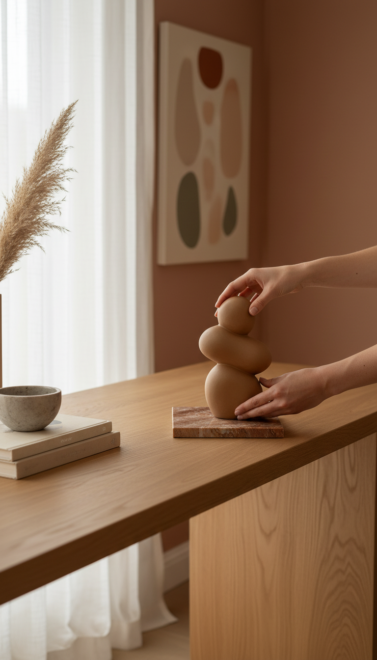 Minimalist Ceramic Sculpture in use