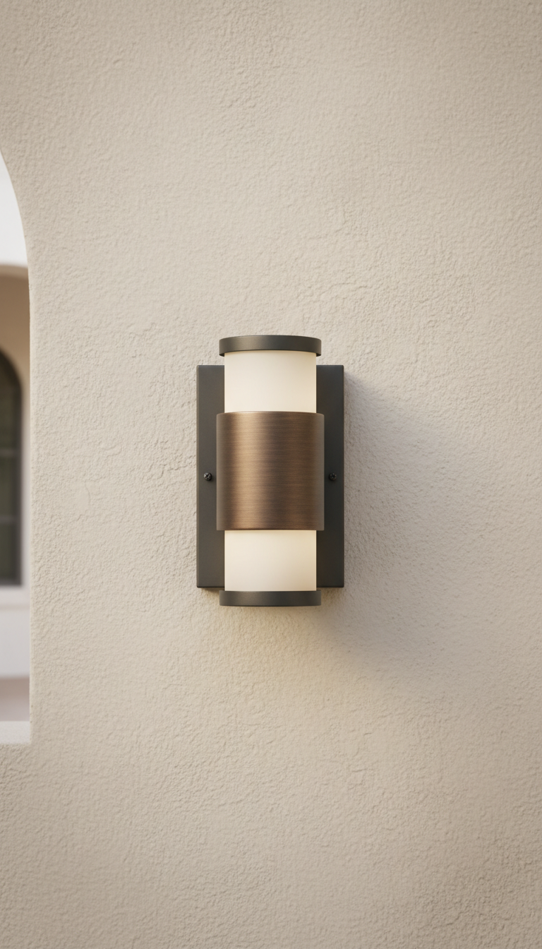 Outdoor sconce with sealed glass