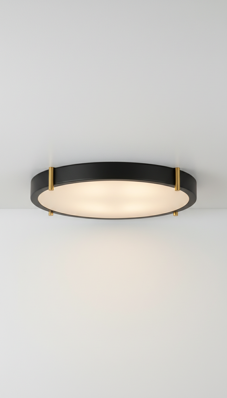 Matte white LED flush mount