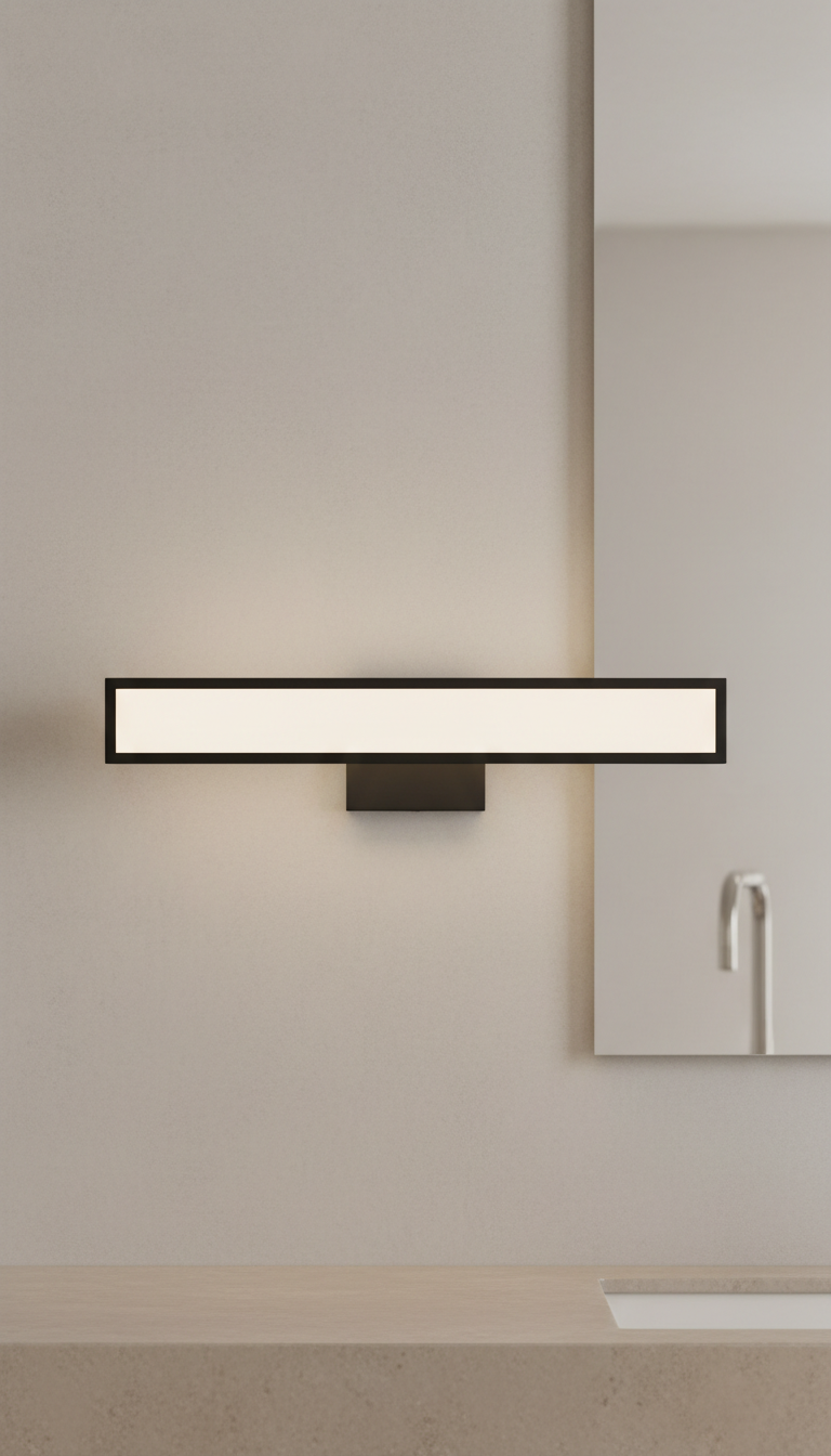 Matte black vanity light