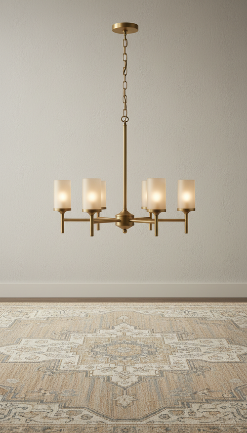 Brushed brass chandelier