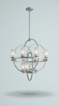 Blue halo chandelier