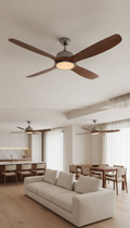 Smart ceiling fan with walnut blades