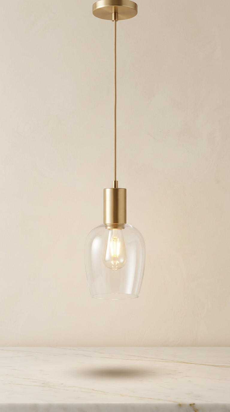 Champagne gold pendant light