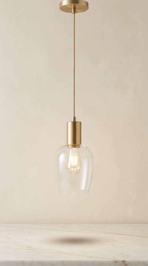 Champagne gold pendant light