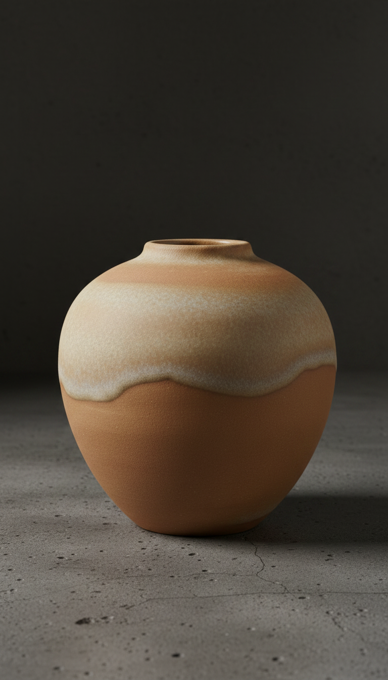 Sandstone Glazed Vase in a new setting