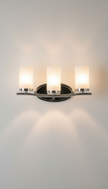 Polished chrome vanity fixture