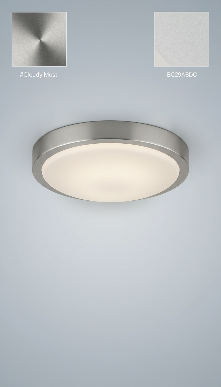 Frosted glass flush mount