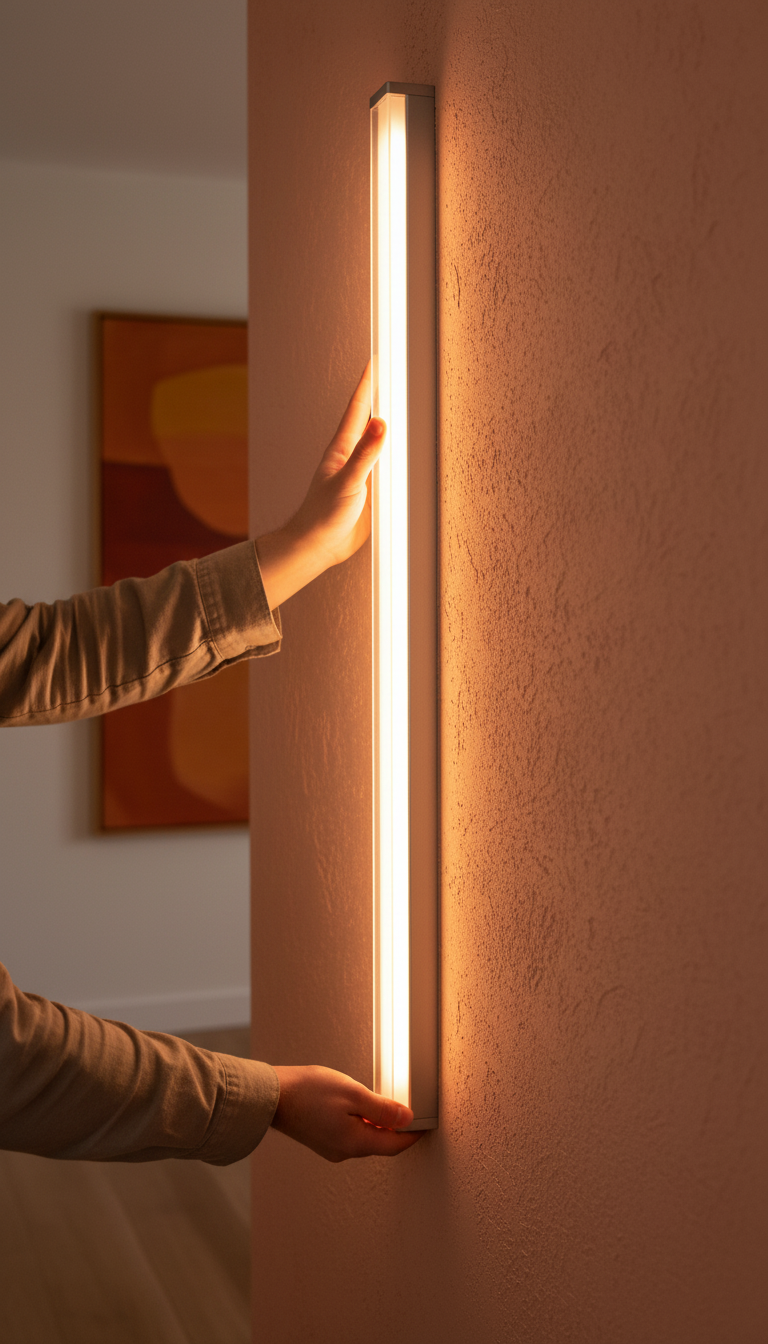 Modern LED Wall Light Fixture in use