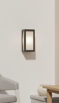 Graphite outdoor wall lantern