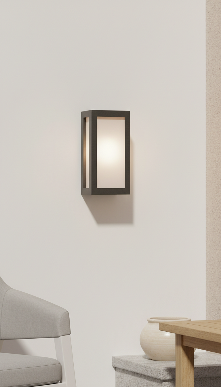Graphite outdoor wall lantern