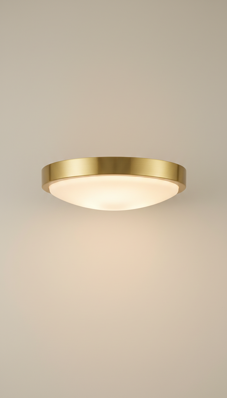 Brushed brass flush mount