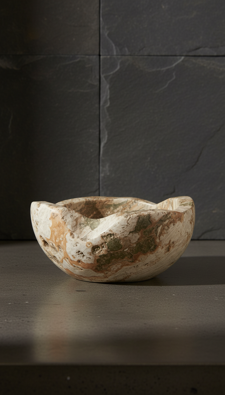 Olive Stone Entryway Catchall Bowl in a new setting