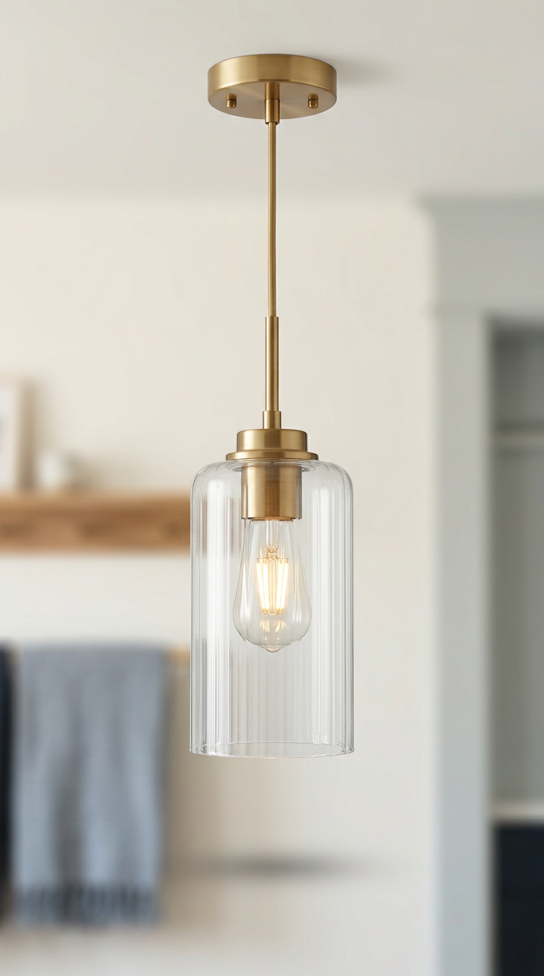 Contemporary glass pendant light
