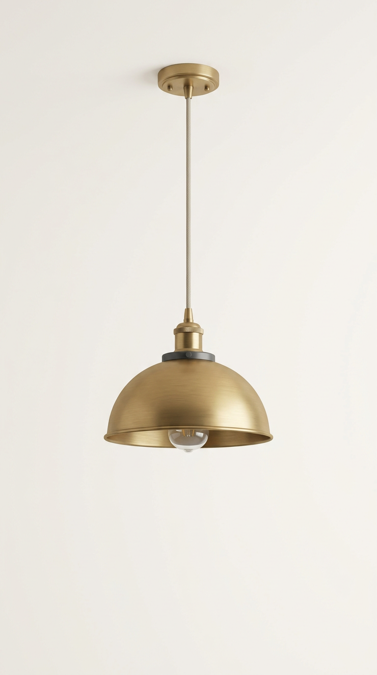 Brass pendant light